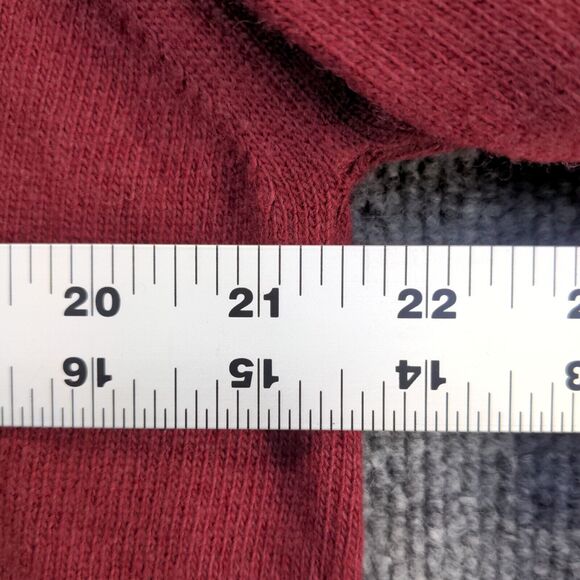 Barbour Women's Pendle Roll Collar Turtleneck Sweater Red 14 Elbow Patch - Picture 12 of 12